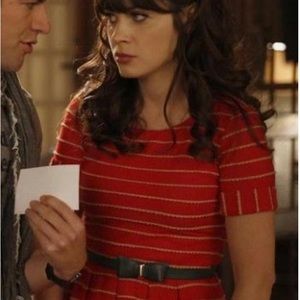 Anthropologie Red Dress as seen on Zooey Deschanel in New Girl